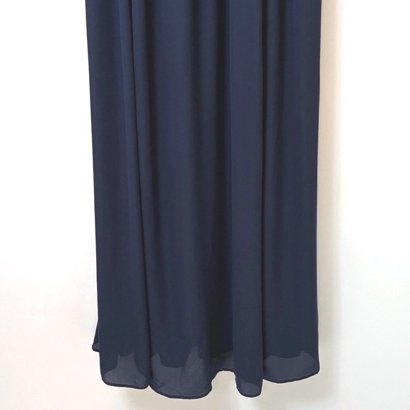 Show Me Your Mumu Emily Empire Maxi Dress Navy‎ Flutter Sleeve Gown - Picture 3 of 7